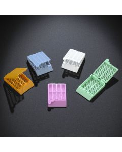 Cassette, Tissue Embedding with Attached Lid, 35° Writing Area, YELLOW, 500/Dispenser Box, 2 Boxes/Unit