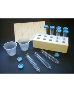 Uri-Pak Urine Collection System, 12mL Flared Top Urine Tube, Blue Snap Cap, Collection Cups & ID Labels, 100/Bag, 5 Bags/Unit