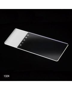 Microscope Slides, Glass, 25 x 75mm, 90° Ground Edges with Safety Corners, Frosted, 1 End, 1 Side, 72/Box, 20 Boxes/Case (10 Gross)