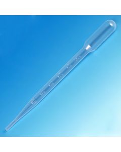 Transfer Pipet, 7.0mL, Large Bulb, Graduated to 3mL, 155mm, 500/Dispenser Box, 10 Boxes/Unit