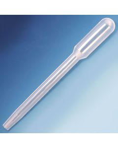 Transfer Pipet, Wide Bore, Large Bulb, 124mm, STERILE, Individually Wrapped, 100/Bag, 5 Bags/Unit
