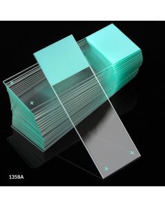 Microscope Slides, Diamond White Glass, 25 x 75mm, Charged, 90° Ground Edges, Aqua Frosted, 72/Box