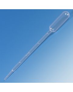 Transfer Pipet, 5.0mL, Large Bulb, Graduated to 1mL, 150mm, STERILE, Individually Wrapped, 100/Bag, 4 Bags/Unit