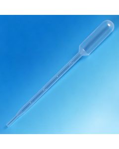 Transfer Pipet, 5.0mL, Large Bulb, Graduated to 1mL, 145mm, 500/Dispenser Box