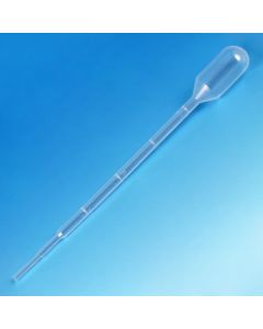 Transfer Pipet, 3.0mL, Small Bulb, Graduated to 1mL, 140mm, STERILE, Individually Wrapped, Cellophane Wrap, 100/Pack, 4 Packs/Unit