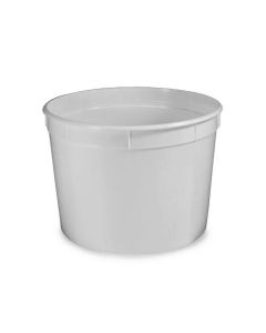 Container, Multi-Purpose, 16oz (480mL), PP, Separate Snap Lid, White