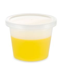 Container, Multi-Purpose, PE, Economy Style, 64oz (1920mL), Separate Snap Lid, Natural