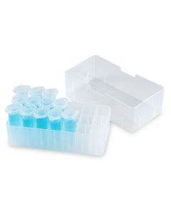 Freezer Box for 5.0mL Microcentrifuge Tubes, 21-place (7 x 3 format), with Lid, Clear 