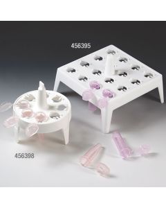 Float Rack for 1.5mL Microcentrifuge Tubes, Round, 8-Place, 65mm Diameter, White, 4/Pack