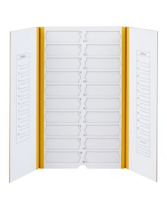 Slide File Folder, 20-Place, yellow, Cardboard, 10/Unit