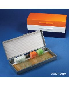 Slide Box for 50 Slides, Cork Lined, Yellow