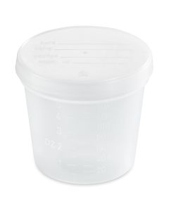 Specimen Container, 5oz. with Separate Snap Cap, PP, Graduated