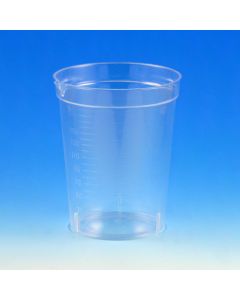 Specimen Container, 6.5oz, with Pour Spout, PS, Graduated
