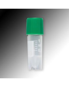 Sample Tube, 1.2mL, External Threads, PP, White Graduations & Marking Area, Conical Bottom, Self-Standing