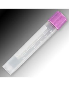 Sample Tube, 4mL, External Threads, PP, White Graduations & Marking Area, Round Bottom, Self-Standing