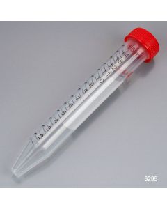 Globe Scientific Diamond MAX Sterile Polypropylene Centrifuge Tube w/Attached Red Flat Top Screw Capand Printed Graduations