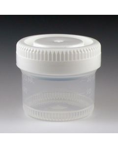 Container: Tite-Rite, 40mL (1.34oz), PP, 48mm Opening, Graduated, with Separate White Screwcap