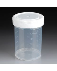 Container: Tite-Rite, 120mL (4oz), PP, 53mm Opening, Graduated, with Separate White Screwcap