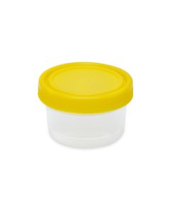 Container: Histology, 500mL (16oz), PP, Graduated, with Separate Yellow Screwcap
