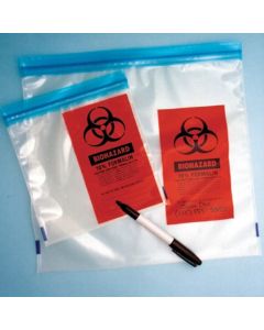 Bag, Liquid Tight Ziplock for Specimen Storage with Formalin Warning Printing