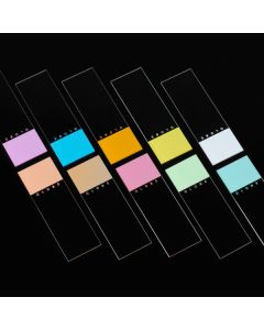 ** SPECIAL ORDER COLOR ** Microscope Slides, Diamond White Glass, 25 x 75mm, 45° Beveled Edges, Clipped Corners, BLUE Frosted, 72/Box, 20 Boxes/Case (10 Gross)